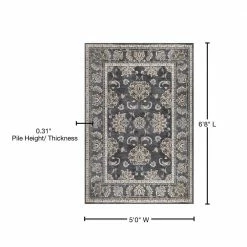 Carlisle Anthracite 5 ft. x 6 ft. 8 in. Area Rug by Home Decorators Collection -Home Decoration Sales 2024 anthracite home decorators collection area rugs 39045 76 1000