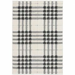 Newburry Black and White 2 ft. x 4 ft. Menswear Polypropylene Area Rug by Home Decorators Collection