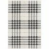 Shag Black and White 5 ft. x 7 ft. Menswear Polypropylene Area Rug by Home Decorators Collection