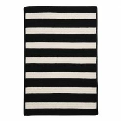 Baxter Black White 5 ft. x 8 ft. Braided Indoor/Outdoor Area Rug by Home Decorators Collection