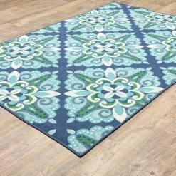 Bayview Blue/Aqua 5 ft 3 in x 7 ft 6 in Outdoor Area Rug by Home Decorators Collection -Home Decoration Sales 2024 blue aqua home decorators collection outdoor rugs 9526220310 40 1000