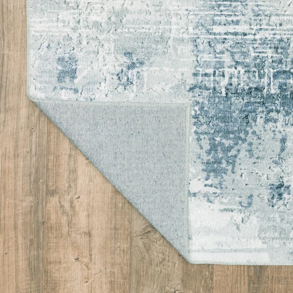 Harmony Machine Washable Blue 7 ft. 6 in. x 10 ft. Abstract Polyester Indoor Area Rug by Home Decorators Collection 6 Harmony Machine Washable Blue 7 ft. 6 in. x 10 ft. Abstract Polyester Indoor Area Rug by Home Decorators Collection - Image 6