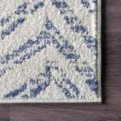 Rosanne Geometric Herringbone Blue 8 ft. x 10 ft. Area Rug by Home Decorators Collection -Home Decoration Sales 2024 blue home decorators collection area rugs rzbd94a 8010 44 1000
