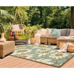 Jubilee Blue White 7 ft. x 10 ft. Indoor/Outdoor Area Rug by Home Decorators Collection -Home Decoration Sales 2024 blue home decorators collection outdoor rugs 0564230310 31 1000