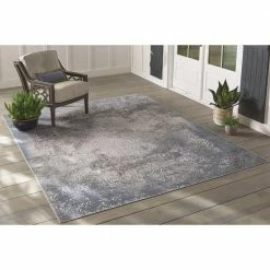 Aurora Blue 8 ft. x 10 ft. Indoor/Outdoor Area Rug by Home Decorators Collection -Home Decoration Sales 2024 blue home decorators collection outdoor rugs 79337 77 1000