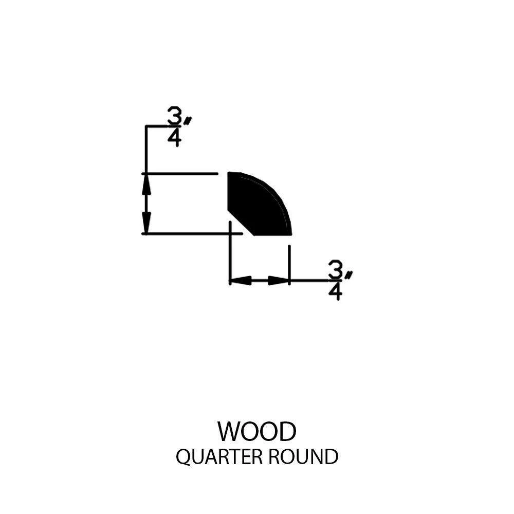 Bombay / Caramel Straw 3/4 in. Thick x 3/4 in. Wide x 94 in. Length Hardwood Quarter Round Molding by Zamma 2 Bombay / Caramel Straw 3/4 in. Thick x 3/4 in. Wide x 94 in. Length Hardwood Quarter Round Molding by Zamma - Image 2