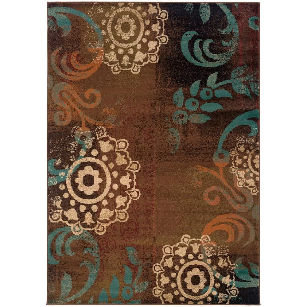 Market Brown 7 ft. x 10 ft. Area Rug by Home Decorators Collection 1 Market Brown 7 ft. x 10 ft. Area Rug by Home Decorators Collection