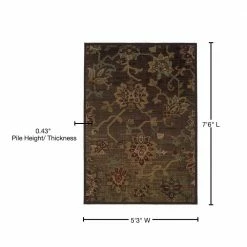 Promise Brown 5 ft. x 8 ft. Area Rug by Home Decorators Collection -Home Decoration Sales 2024 brown home decorators collection area rugs 8823710610 76 1000
