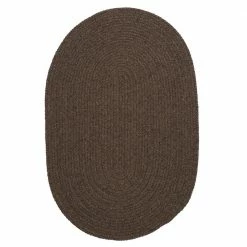 Edward Dark Brown 8 ft. x 11 ft. Oval Braided Area Rug by Home Decorators Collection
