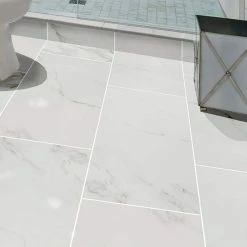 Carrara 12 in. x 24 in. Polished Porcelain Floor and Wall Tile (2 sq. ft./Each) by Home Decorators Collection -Home Decoration Sales 2024 carrara home decorators collection porcelain tile nhdcarr1224p 40 1000