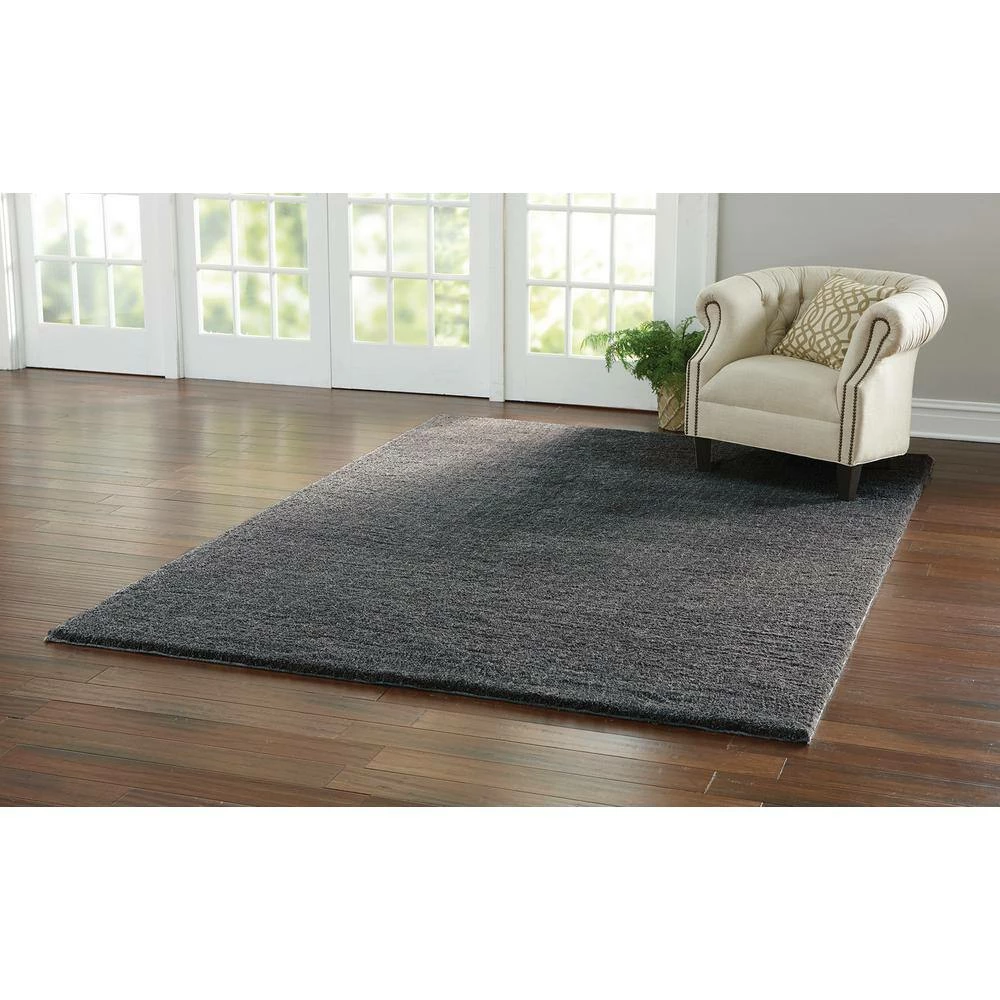 Ethereal Shag Graphite Charcoal 5 ft. x 7 ft. Indoor Area Rug by Home Decorators Collection 2 Ethereal Shag Graphite Charcoal 5 ft. x 7 ft. Indoor Area Rug by Home Decorators Collection - Image 2