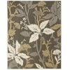 Blooming Flowers Gray 8 ft. x 10 ft. Area Rug by Home Decorators Collection