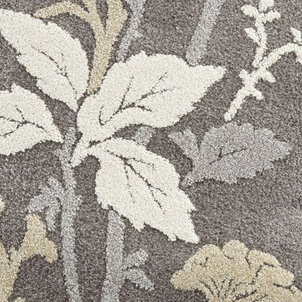 Blooming Flowers Gray 8 ft. x 10 ft. Area Rug by Home Decorators Collection 6 Blooming Flowers Gray 8 ft. x 10 ft. Area Rug by Home Decorators Collection - Image 6