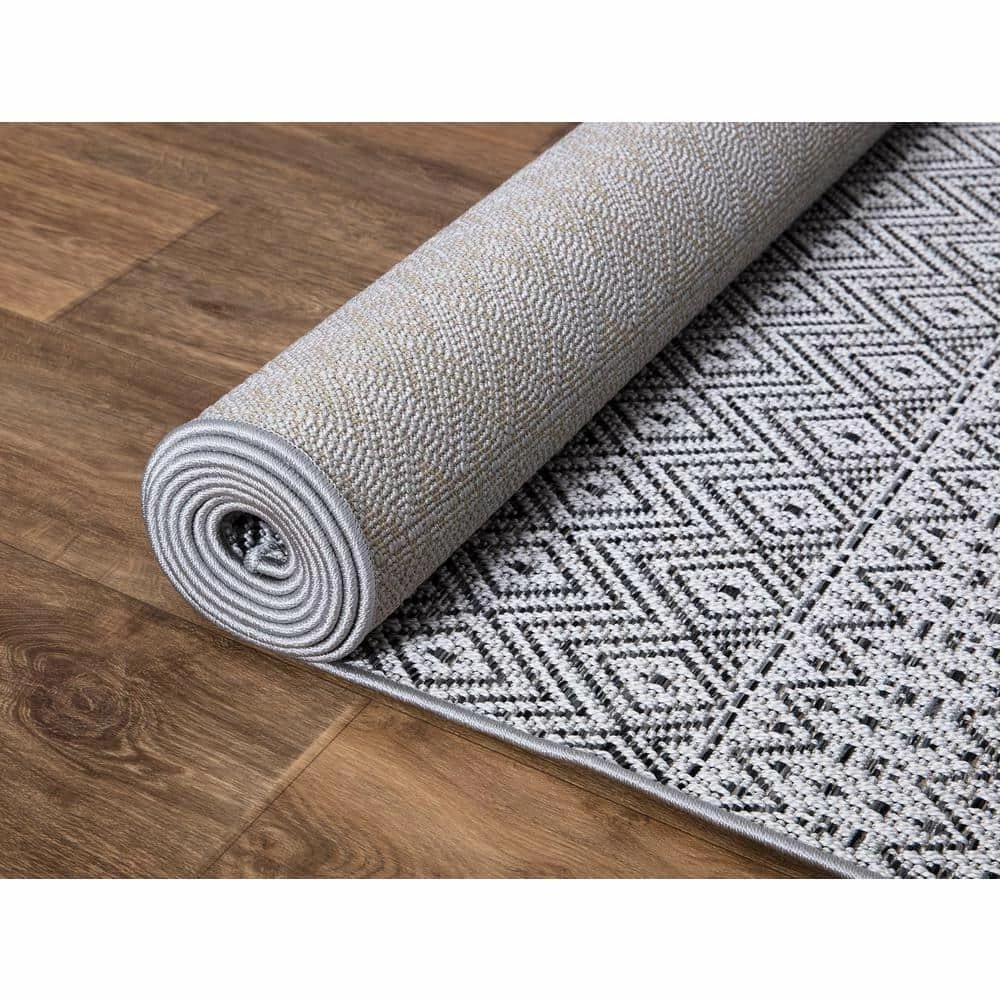 Rhapsody Gray 8 ft. x 10 ft. Indoor/Outdoor Area Rug by Home Decorators Collection 6 Rhapsody Gray 8 ft. x 10 ft. Indoor/Outdoor Area Rug by Home Decorators Collection - Image 6