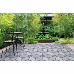 Kaleidoscope Gray 8 ft. x 10 ft. Indoor/Outdoor Area Rug by Home Decorators Collection -Home Decoration Sales 2024 gray home decorators collection outdoor rugs 87167 44 1000