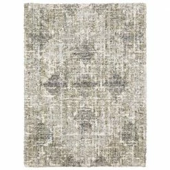 Landon Gray/Green 10 ft. x 12 ft. Abstract Shag Area Rug by Home Decorators Collection