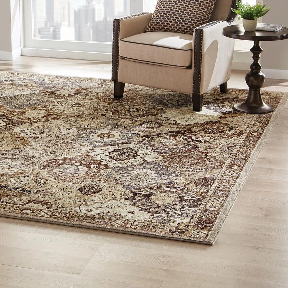 Patchwork Gray 2 ft. x 4 ft. Medallion Scatter Area Rug by Home Decorators Collection 2 Patchwork Gray 2 ft. x 4 ft. Medallion Scatter Area Rug by Home Decorators Collection - Image 2