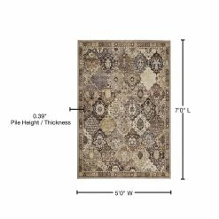 Patchwork Gray 5 ft. x 7 ft. Medallion Area Rug by Home Decorators Collection -Home Decoration Sales 2024 grey home decorators collection area rugs 575939 76 1000