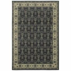 Gianna Indigo 8 ft. x 10 ft. Border Area Rug by Home Decorators Collection