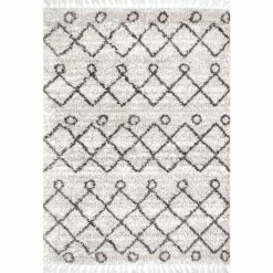 Transitional Kristi Shag Ivory 10 ft. x 14 ft. Indoor Area Rug by Home Decorators Collection