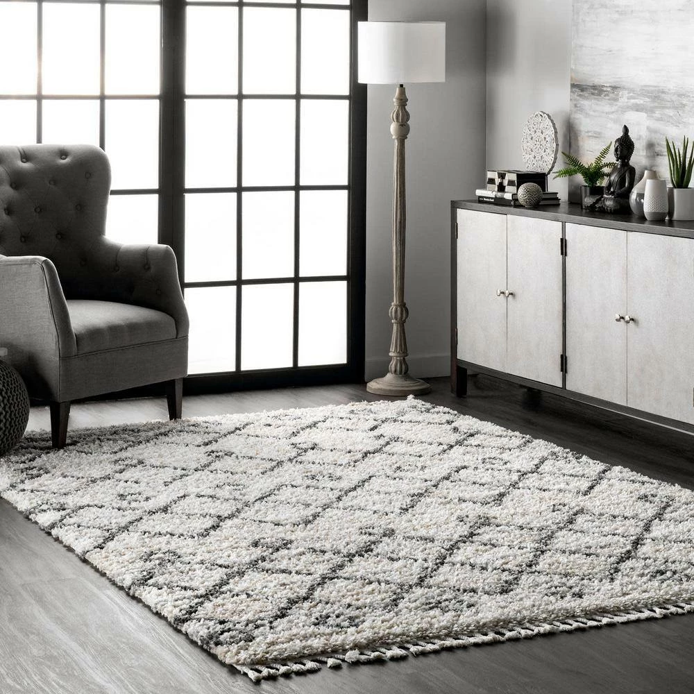 Transitional Kristi Shag Ivory 10 ft. x 14 ft. Indoor Area Rug by Home Decorators Collection 2 Transitional Kristi Shag Ivory 10 ft. x 14 ft. Indoor Area Rug by Home Decorators Collection - Image 2