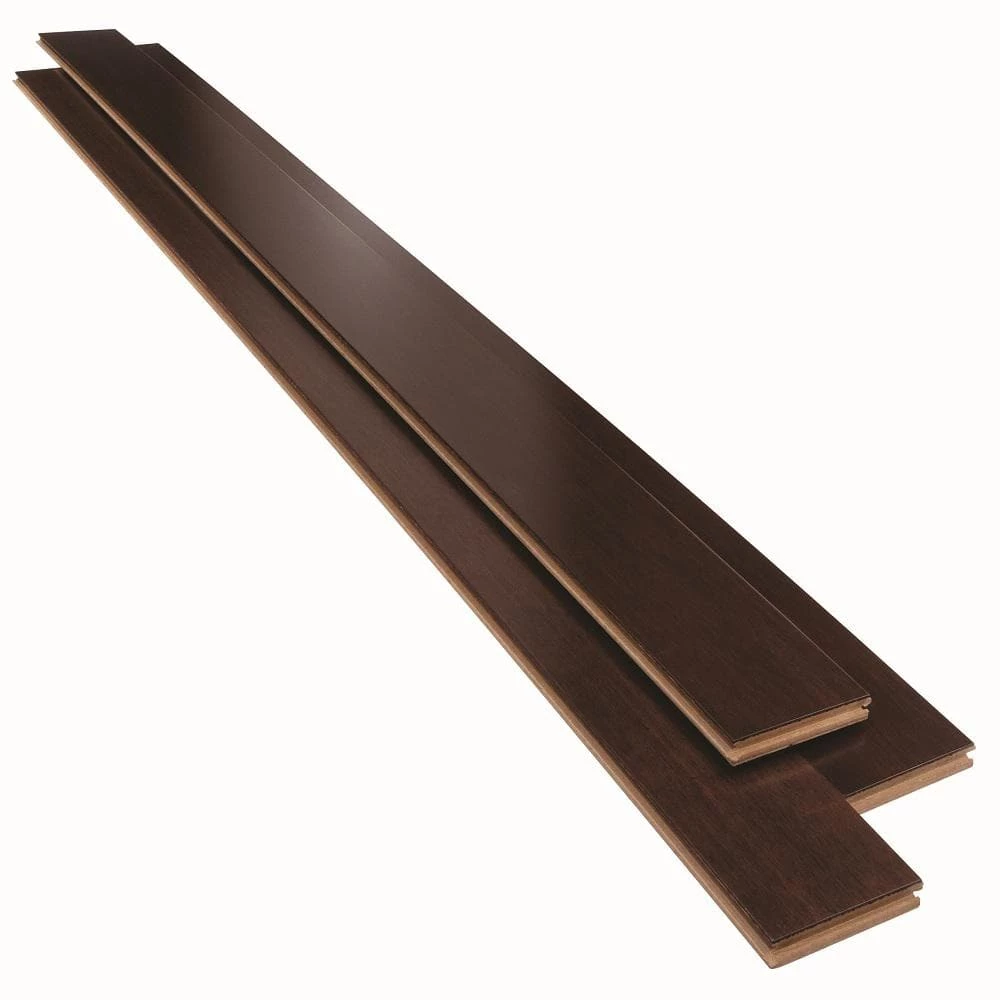 Strand Woven Java 3/8 in. T x 5-1/8 in. W x 72 in. L Engineered Click Bamboo Flooring by Home Decorators Collection 3 Strand Woven Java 3/8 in. T x 5-1/8 in. W x 72 in. L Engineered Click Bamboo Flooring by Home Decorators Collection - Image 3