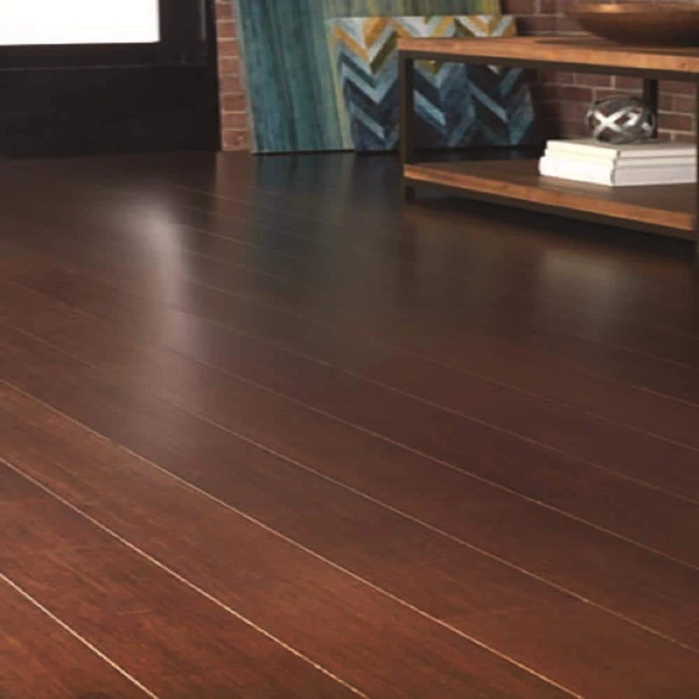 Strand Woven Java 3/8 in. T x 5-1/8 in. W x 72 in. L Engineered Click Bamboo Flooring by Home Decorators Collection 4 Strand Woven Java 3/8 in. T x 5-1/8 in. W x 72 in. L Engineered Click Bamboo Flooring by Home Decorators Collection - Image 4