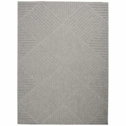 Palamos Light Grey 4 ft. x 6 ft. Geometric Contemporary Indoor/Outdoor Area Rug by Home Decorators Collection