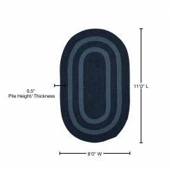 Paige Midnight Blue 8 ft. x 11 ft. Oval Braided Area Rug by Home Decorators Collection -Home Decoration Sales 2024 midnight blue home decorators collection area rugs gw53r096x132 76 1000
