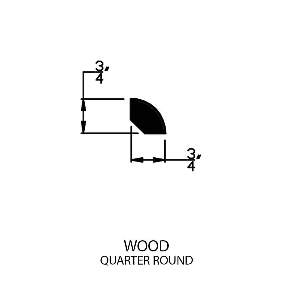 Mocha Oak HS 3/4 in. Thick x 3/4 in. Wide x 94 in. Length Hardwood Quarter Round Molding by Zamma 2 Mocha Oak HS 3/4 in. Thick x 3/4 in. Wide x 94 in. Length Hardwood Quarter Round Molding by Zamma - Image 2