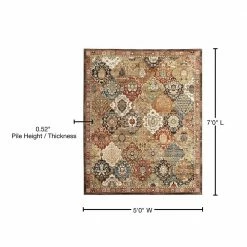 Patchwork Multi 5 ft. x 7 ft. Medallion Area Rug by Home Decorators Collection -Home Decoration Sales 2024 multi home decorators collection area rugs 550011 76 1000