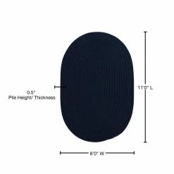 Trends Navy 8 ft. x 11 ft. Oval Braided Area Rug by Home Decorators Collection -Home Decoration Sales 2024 navy home decorators collection area rugs br52r096x132 76 1000
