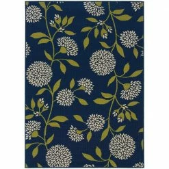 Aster Navy 5 ft. x 8 ft. Area Rug by Home Decorators Collection