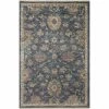 Greta NAVY / RUST 3 ft. 7 in. x 5 ft. 7 in. Oriental Polyester Area Rug by Home Decorators Collection