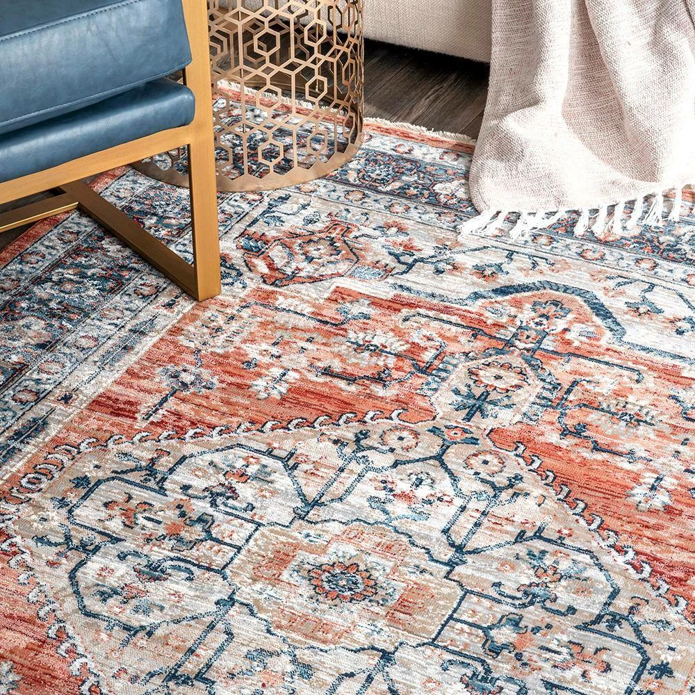 Zara Medallion Orange 5 ft. x 7 ft. Area Rug by Home Decorators Collection 11 Zara Medallion Orange 5 ft. x 7 ft. Area Rug by Home Decorators Collection - Image 11