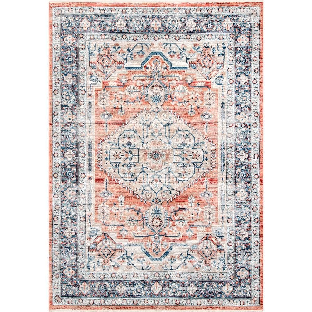 Zara Medallion Orange 5 ft. x 7 ft. Area Rug by Home Decorators Collection 1 Zara Medallion Orange 5 ft. x 7 ft. Area Rug by Home Decorators Collection