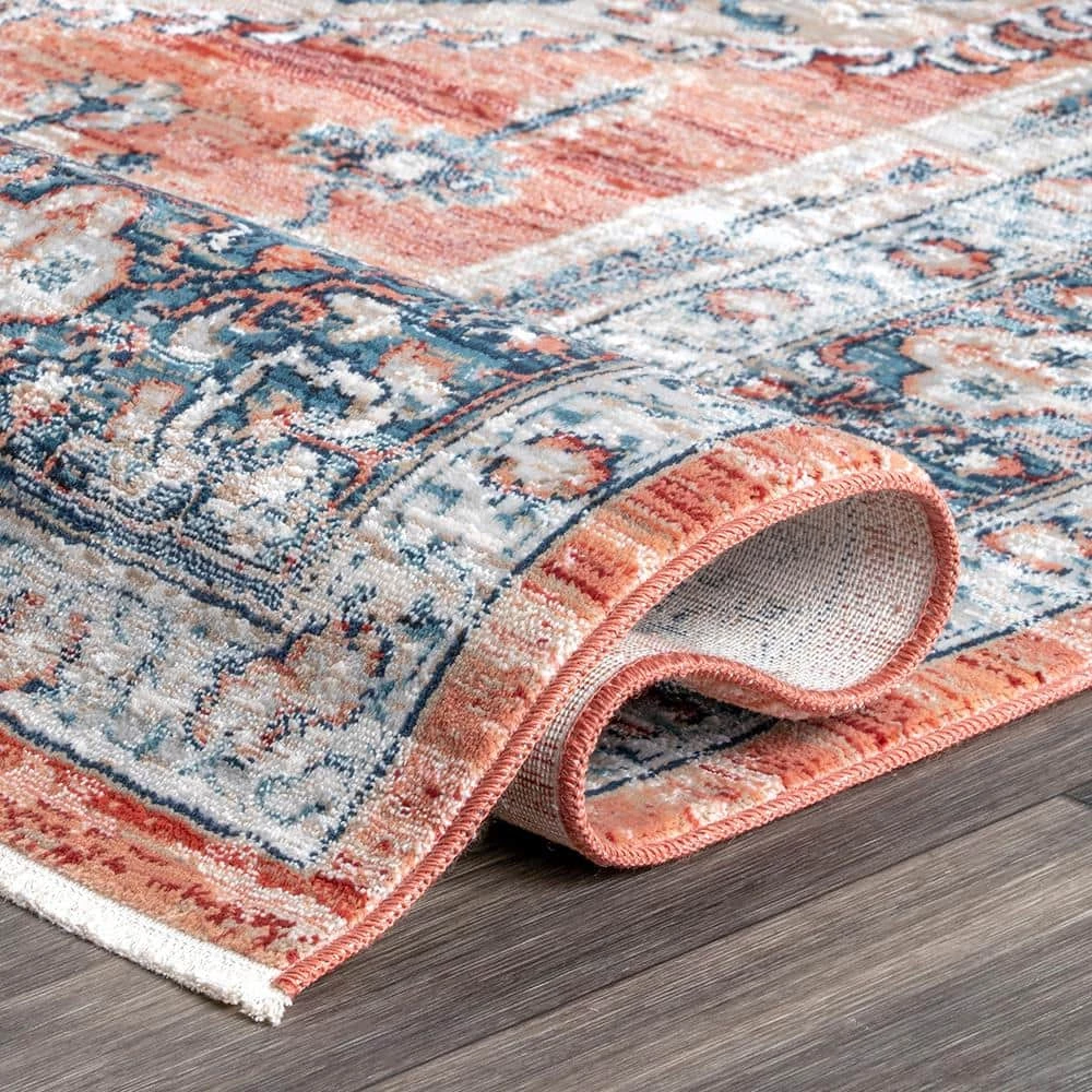 Zara Medallion Orange 5 ft. x 7 ft. Area Rug by Home Decorators Collection 5 Zara Medallion Orange 5 ft. x 7 ft. Area Rug by Home Decorators Collection - Image 5