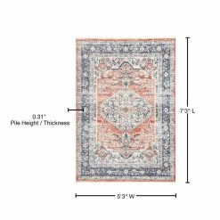 Zara Medallion Orange 5 ft. x 7 ft. Area Rug by Home Decorators Collection 19 Zara Medallion Orange 5 ft. x 7 ft. Area Rug by Home Decorators Collection -Home Decoration Sales 2024 orange home decorators collection area rugs kksl05a 5307 76 1000