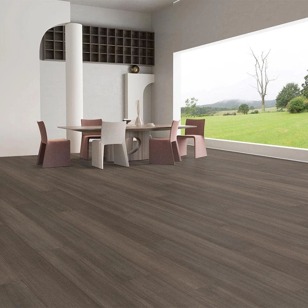 7-1/2 in. W Pecan Hand Scraped Strand Woven Wide Plank Engineered Click Bamboo Flooring (22.70 sq. ft./case) by Home Decorators Collection 5 7-1/2 in. W Pecan Hand Scraped Strand Woven Wide Plank Engineered Click Bamboo Flooring (22.70 sq. ft./case) by Home Decorators Collection - Image 5