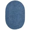 Dover Chenille Petal Blue 6 ft. x 9 ft. Oval Braided Area Rug by Home Decorators Collection