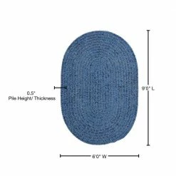 Dover Chenille Petal Blue 6 ft. x 9 ft. Oval Braided Area Rug by Home Decorators Collection -Home Decoration Sales 2024 petal blue home decorators collection area rugs 3354125310 76 1000