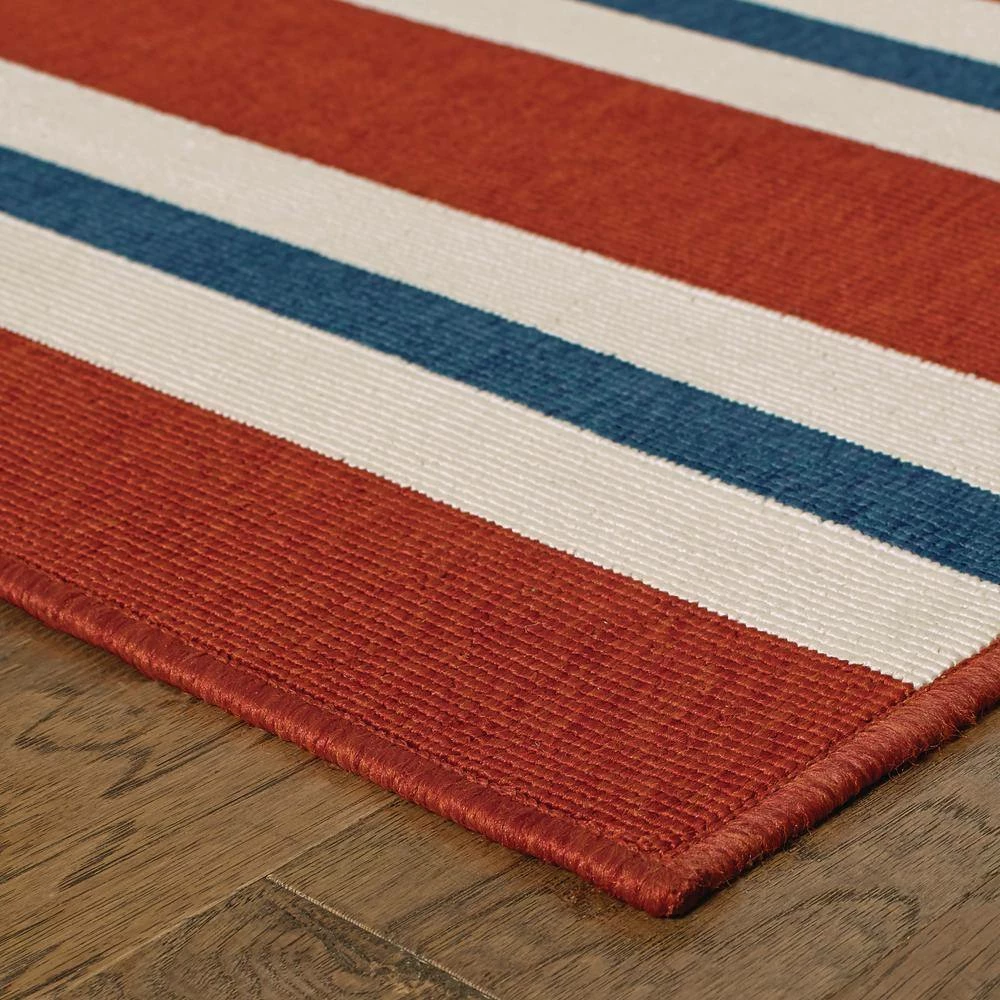 Carlton Red 7 ft. x 10 ft. Indoor/Outdoor Area Rug by Home Decorators Collection 5 Carlton Red 7 ft. x 10 ft. Indoor/Outdoor Area Rug by Home Decorators Collection - Image 5