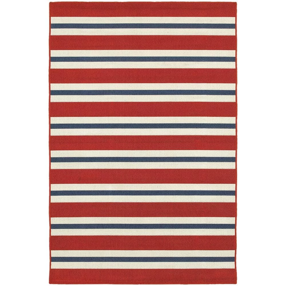 Carlton Red 7 ft. x 10 ft. Indoor/Outdoor Area Rug by Home Decorators Collection 1 Carlton Red 7 ft. x 10 ft. Indoor/Outdoor Area Rug by Home Decorators Collection