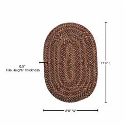 Petra Rosewood 8 ft. x 11 ft. Oval Braided Area Rug by Home Decorators Collection -Home Decoration Sales 2024 rosewood home decorators collection area rugs tl70r096x132 76 1000