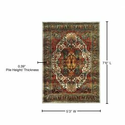 Flanders Rust 5 ft. x 8 ft. Area Rug by Home Decorators Collection -Home Decoration Sales 2024 rust home decorators collection area rugs 9211920170 76 1000