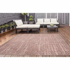 Ikat Rust 5 ft. x 7 ft. Indoor/Outdoor Area Rug by Home Decorators Collection -Home Decoration Sales 2024 rust home decorators collection outdoor rugs 87305 4f 1000