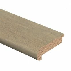 Strand Woven Bamboo Driftwood 1/2 in. Thick x 2-3/4 in. Wide x 94 in. Length Hardwood Stair Nose Molding Flush by Zamma