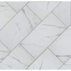 Carrara Matte Rectified 12 in. x 24 in. Porcelain Floor and Wall Tile (13.3 sq. ft. /case) by Home Decorators Collection -Home Decoration Sales 2024 white matte home decorators collection porcelain tile chdeaj0212x24 c3 1000