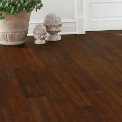 Hand Scraped Strand Woven Sahara 3/8 in. T x 5-1/5 in. W x 36.02 in. L Engineered Click Bamboo Flooring by Home Decorators Collection -Home Decoration Sales 2024 woven sahara home decorators collection bamboo flooring hl655h 31 1000